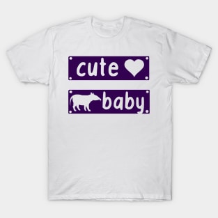 Tapir baby design cute animals love lowland tapir T-Shirt